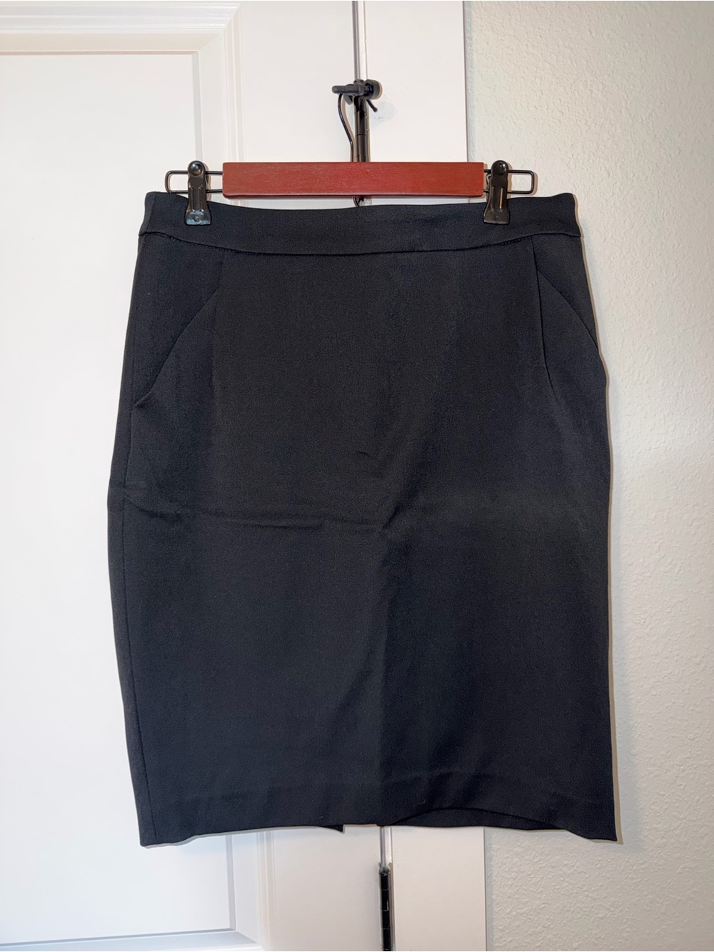 Express Black Pencil Skirt with Front Seam Detailing